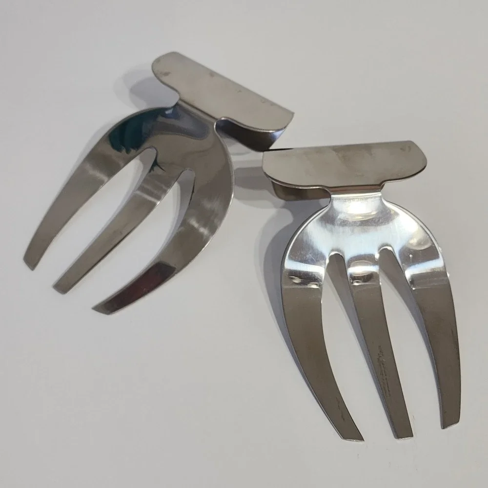 Stainless Steel Salad Hands Claws Tossing Fork Server Utensils Pasta Toss Serve - Picture 2 of 11
